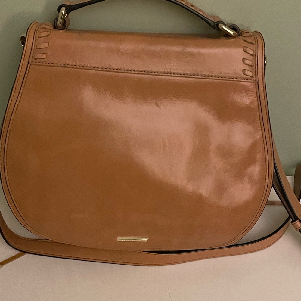 Rebecca Minkoff Tan Leather Crossbody Bag with Whipstitching - Picture 3 of 5